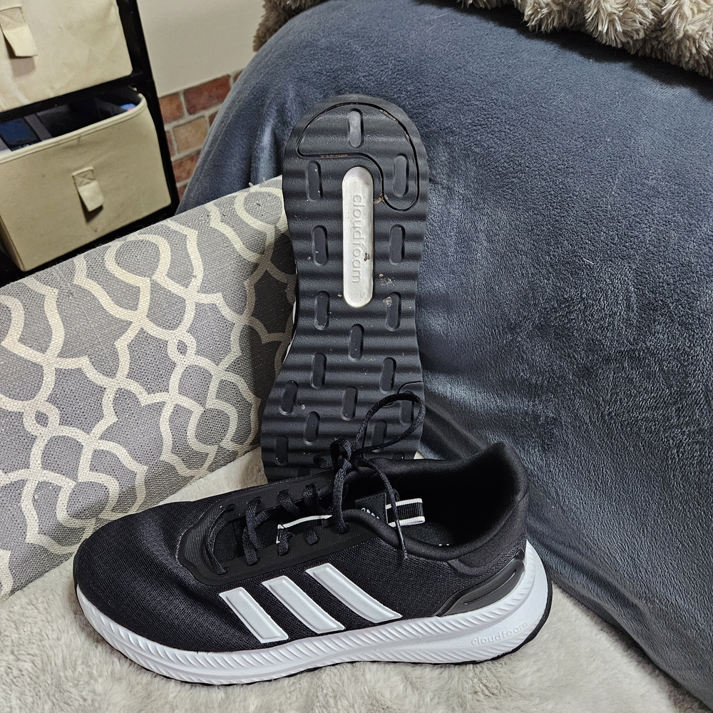 Adidas Men’s Black Running Shoes with White Stripes